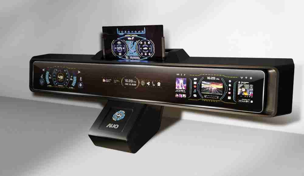 冰球突破Micro LED沉浸式车舱显示方案结合 可卷式、、、可伸缩的Micro LED应用并可呈现不同的质感纹路，，展现人性化设计