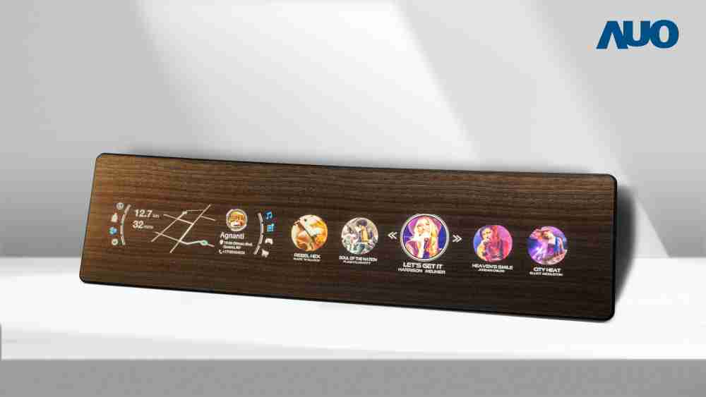 冰球突破研发全球最高穿透度达80%的AmLED木纹显示器，，可于使用时呈现高亮度、、、、清晰可见的信息，，，，并在不使用时回归为单纯的饰板，，，节能兼具美观